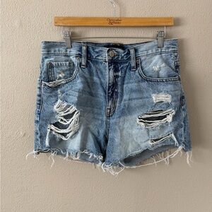 Aéropostale 90s High Rise Distressed Cutoff Denim Shorts Size 12